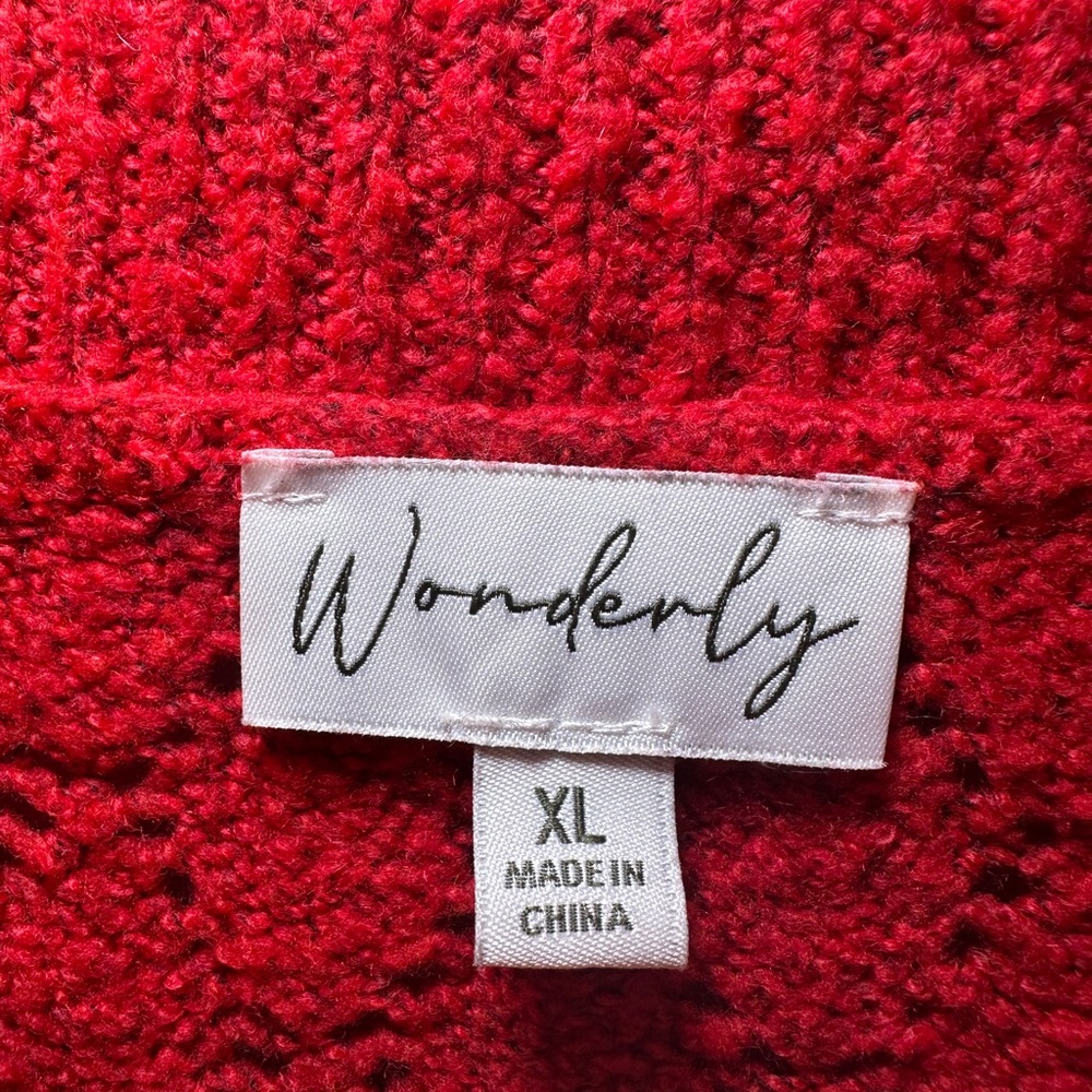 Wonderly Woman’s Classic Pointelle Cowl Neck Sweater Size XL Minimalist Casual - Picture 5 of 7